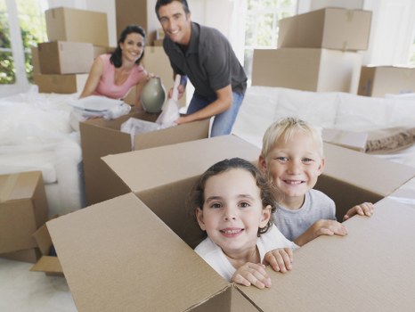 House removalists helping a family move in Canningtown