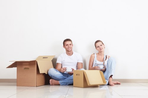 Loading furniture for a Canning Town flat move