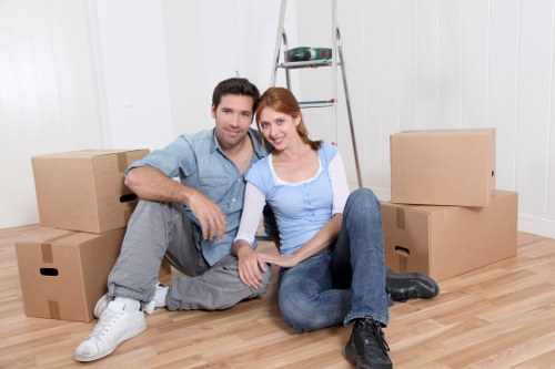 Local moving support in Canning Town with furniture and boxes