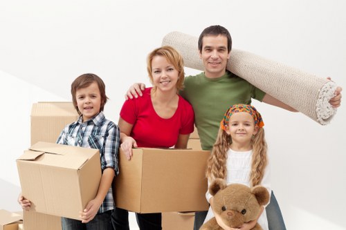 A moving truck loaded for a home or office relocation in Canningtown