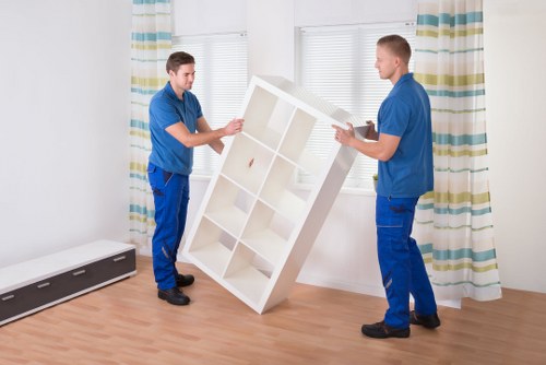 Careful loading of household furniture during a local removal service